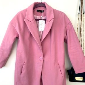 Korean Pink coat for women
